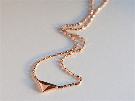 prada necklace with pink gold diamonds